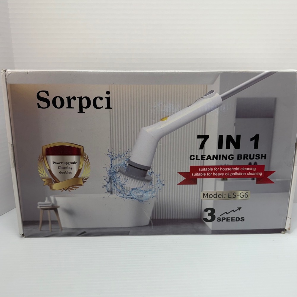 Sorpci 7-in-1 Electric‎ Spin Scrubber – Cordless Power Brush 7 Replaceable Heads